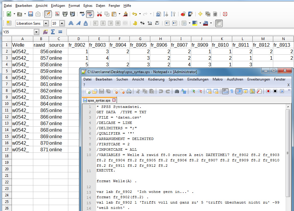 Daten weiterverarbeiten in SPSS